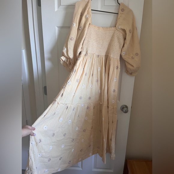Free People Dahlia Embroidered Dress in Pearl Island - Picture 3 of 3